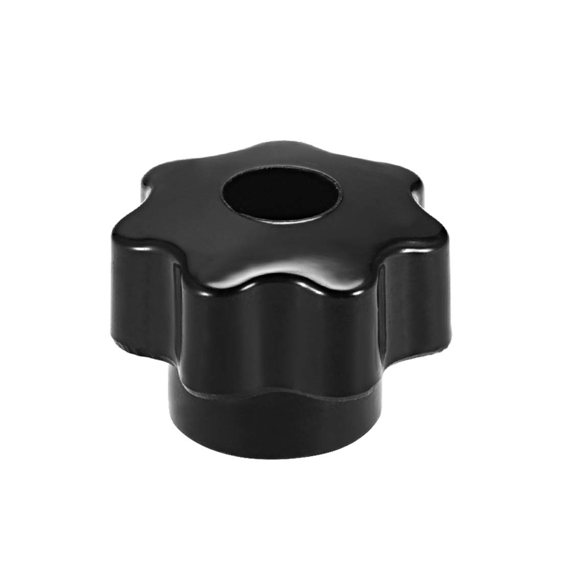 sourcing map Star Knob Grip Handle M6 Diameter Brass Insert Female Thread Bakelite Black
