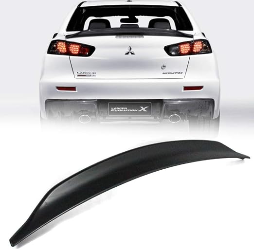 三菱 ランエボ X Evox 10 素地 リアトランクスポイラー Abs材質 未塗装 08 15 ランサー エボリューションx Cz4a リアスポイラー 車 バイク Amazon