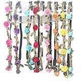 9 Pack Women Girl Boho Summer Garland Wedding Mini Paper Flower