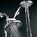 HotelSpa 30-Setting 3-Way Spiral Rainfall Handheld Shower Head Combo with On/Off Pause Switch and 5-7 Feet Stretchable Stainless Steel Hose - Chrome