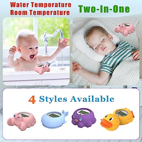 Baby Bath Thermometer with LED Display and Temperature Warning, Digital Room Thermometer