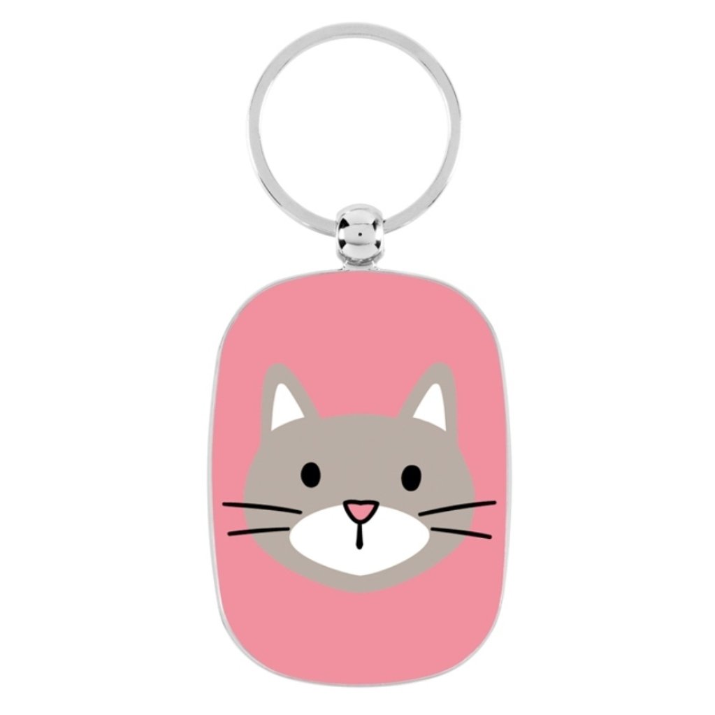 Derrière la Porte OPAT Matou Keyring, Pink, Grey, One Size