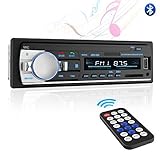 Bluetooth Car Stereo Reeiver,Valoin Universal Single Din Car Radio Receiver with FM Radio,Compact Car Audio Stereo with Remote Control Support MP3 Playback/USB/SD Card
