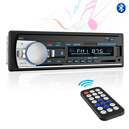 Bluetooth Car Stereo Reeiver,Valoin Universal Single Din Car Radio Receiver with FM Radio,Compact Car Audio Stereo with Remote Control Support MP3 Playback/USB/SD Card (Black A)