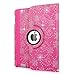 Cellularvilla 360 Degree Rotating Pink Glitter Pu Leather Flip Folio Stand Smart Case Cover for iPad with Retina Display (iPad 4th Generation), The New iPad 3 / iPad 2 (Automatic Wake/Sleep Feature)
