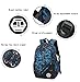 Mioy teenager school bag Canvas printing Backpack durable student bag Large Capacity 15 inch laptop daypack 3 pieces set (Blue)
