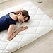 EMOOR Japanese Futon Mattress CLASSE Full XL (55x83in) Made in Japan White, Foldable Floor Sleeping Bed Tatami Mat