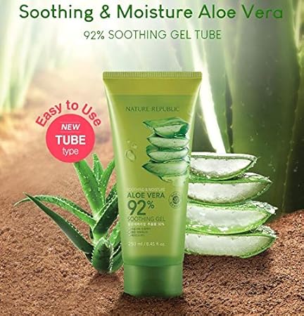 Nature Republic Soothing & Moisture Aloe Vera 92% Gel 250ml Tube Type/Korea Cosmetics