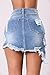 Ermonn Womens Distressed Ripped Short Denim Jean Skirt Package Hip Mini Skirts