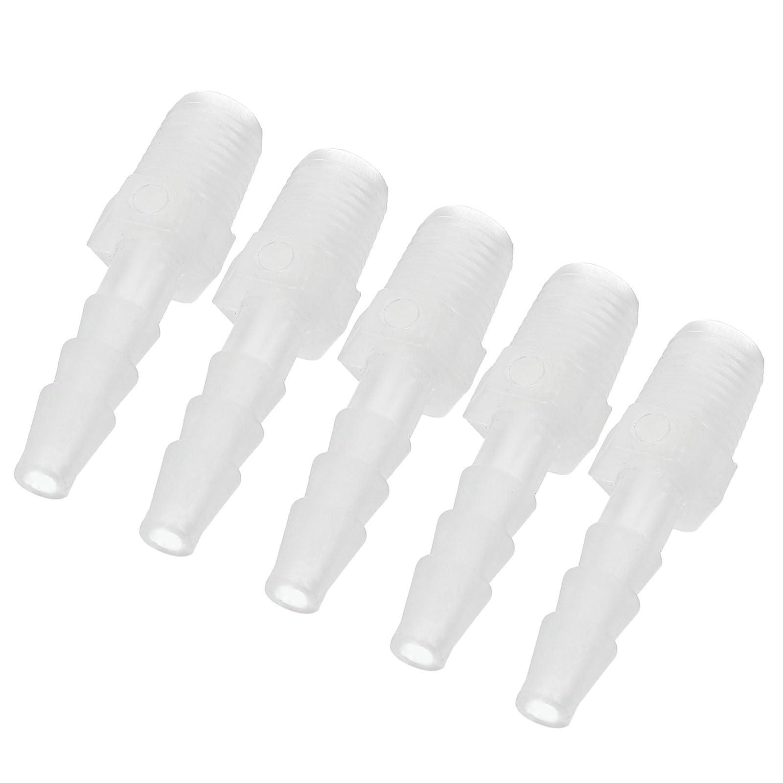 PATIKIL 3/16" Barb x 1/8" G Male Connector, 5 Pcs Plastic Hose Barb Fitting Industrial Hose Barb to Pipe Fitting Connect for Water Liquid Air Fuel