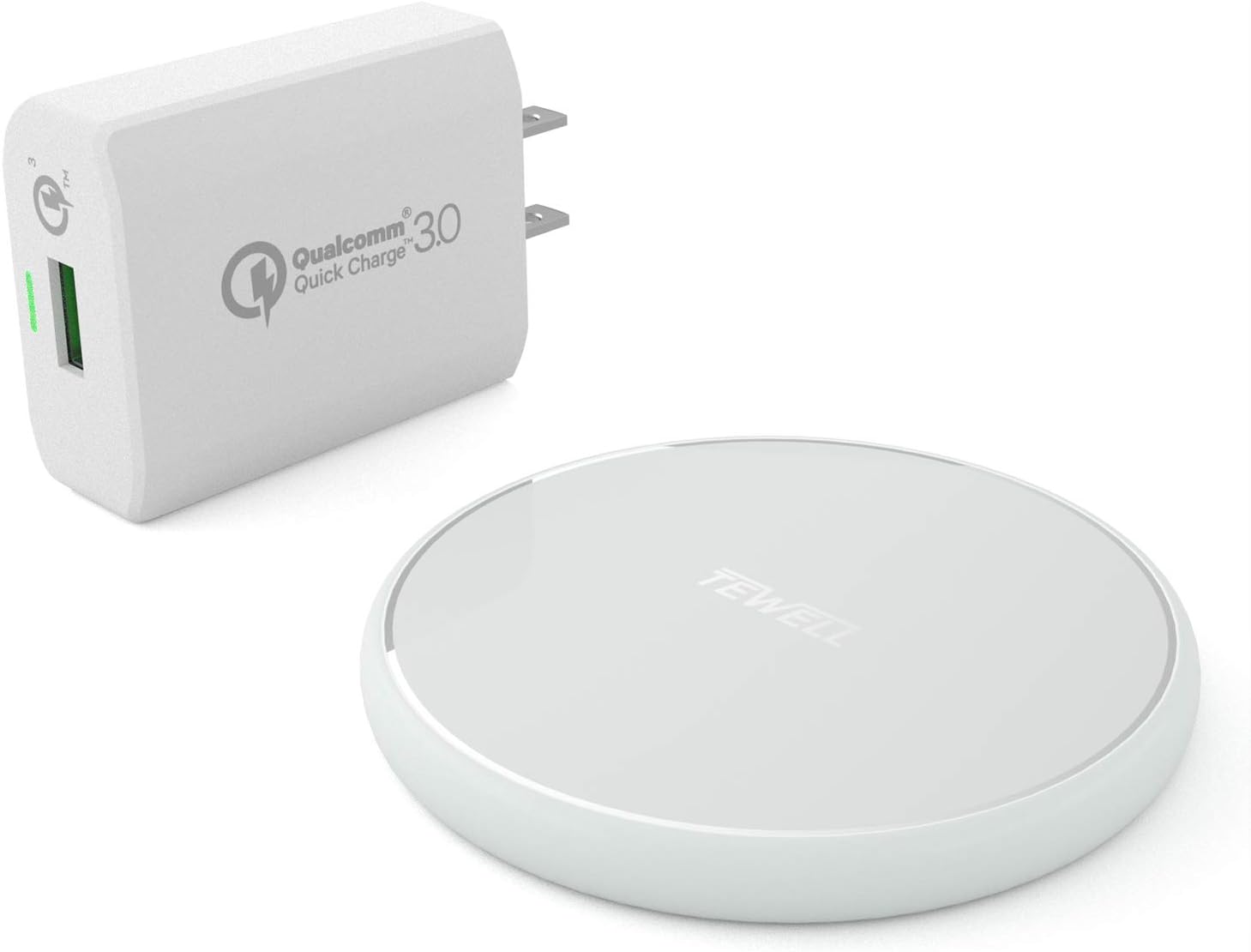 Wireless Charging Pad with Quick Charge Adapter, Fast Wireless Charger for iPhone and Samsung