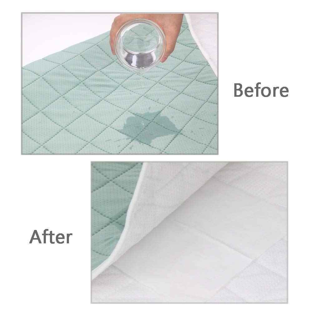 TWINOR 5-Layer Waterproof Urinal Bed Pad, Super Absorbent Leak Proof Mattress Pad Protector, Ultra Soft, Non-Slip, Washable and Reusable Incontinence Bed Pad for Toddlers, Children and Adults : Baby