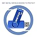 EASTFUN 3 Pcs 16GB USB 2.0 Flash Drive Fold Storage Memory Stick Thumb Drive Swivel Design, Mix Colors (Black Blue Green)