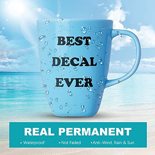 HTVRONT Black Permanent Vinyl, 30 Pack Black Adhesive Vinyl for Cricut