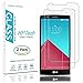 HPTech LG G4 Screen Protector - (2-Pack) Tempered Glass Film for LG G4 Screen Protector Bubble Free 9H Hardness