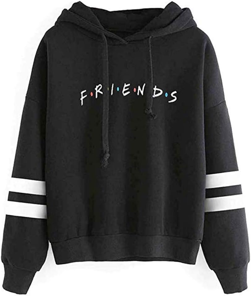LHAYY Women’s Teen Girls Casual Loose Top Letters Print Pullover Friend Hoodie Sweatshirt Friend TV Show Merchandise