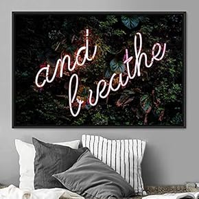 signwin Framed Canvas Wall Art Illuminated Words 3D...