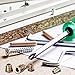 TecUnite 100 Pieces M4/ M5/ M6/ M8/ M10 Zinc Alloy Furniture Hex Socket Screw Inserts Threaded Insert Nuts Assortment Tool Kit for Wood Furniture (6 Size)