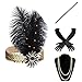 BABEYOND 1920s Flapper Accessories Gatsby Costume Accessories Set 20s Flapper Headband Pearl Necklace Gloves Plastic Holder