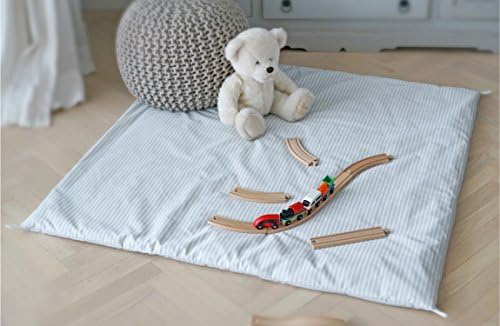 COZY CULTURE Teepee Tent Play Mat – Kids Floor Mat for Indoor Outdoor Playhouse – Machine Washable, Soft &amp; Reversible Playing Mattress/Blanket (46'' x 46'')