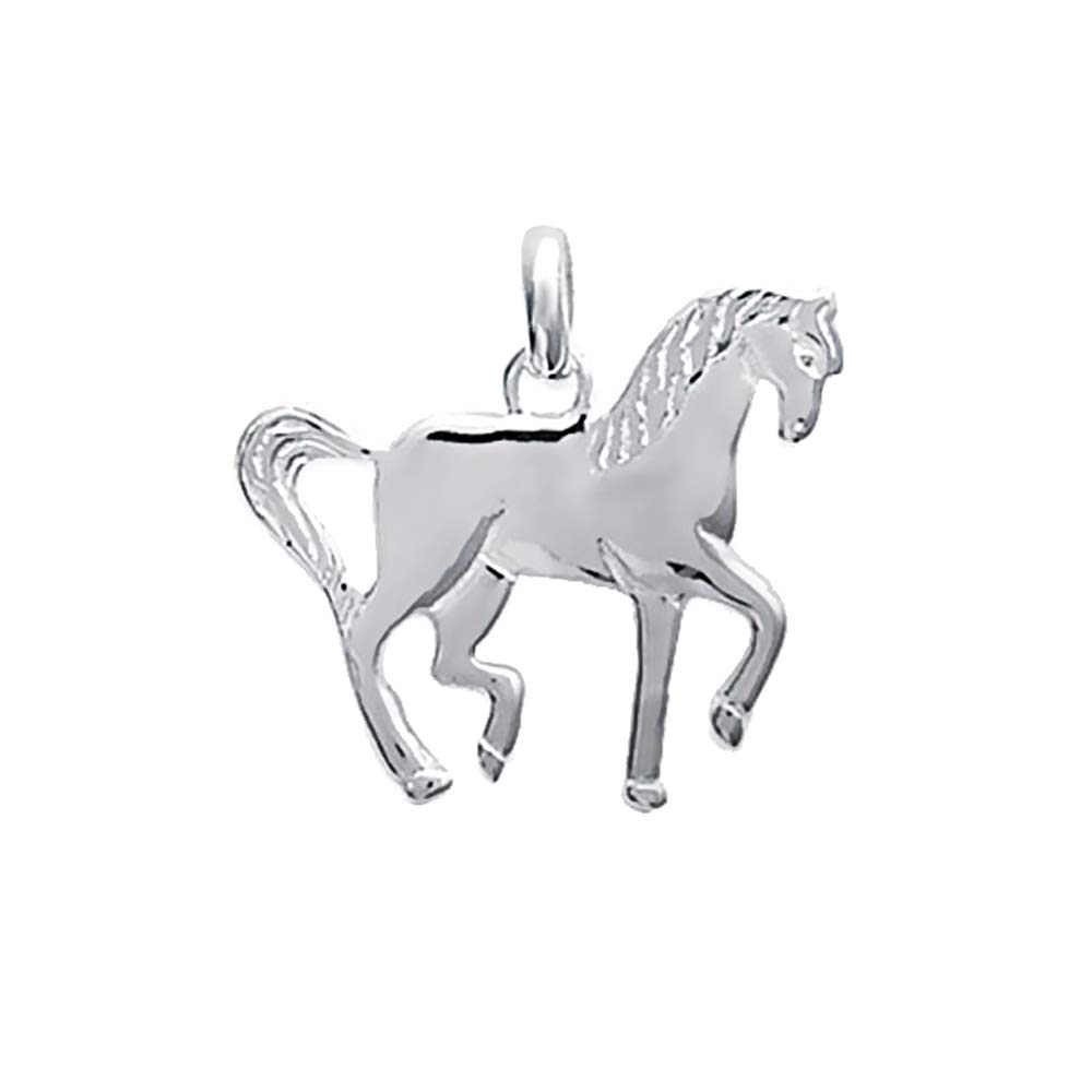 NKlaus silver large 925 sterling silver chain pendant horse pony ladies children 5115