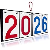Purple River Portable Hanging Flip Scoreboard, Score Keeper for Baseball Volleyball Tennis Sports, Suit for Multiple Sports/Games Score Scenarios