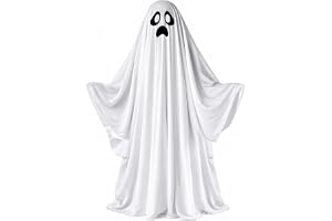 Fantasia de Fantasma para Festa Halloween Tamanhos Adulto e Infantil Capa Capuz Cosplay Unissex