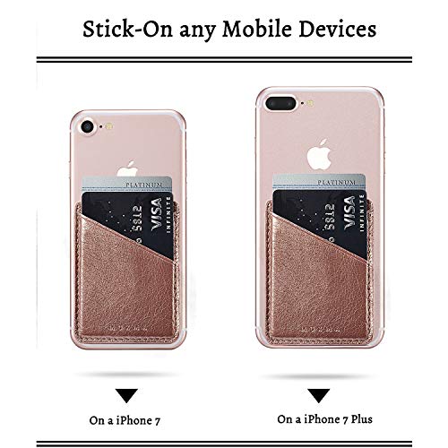 Cell Phone Stick On Wallet Card Holder Phone Pocket for iPhone,Samsung Android and All Smartphones