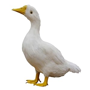 MonkeyJack Realistic Artificial Animal Large Feathered Garden Decor Figure, Duck, Rooster, Cormorant, Hen Decor - Goose
