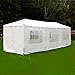 Exacme 6053-1030W Canopy Party Outdoor Gazebo Wedding Tent 8 Removable Walls, 10' x 30', White