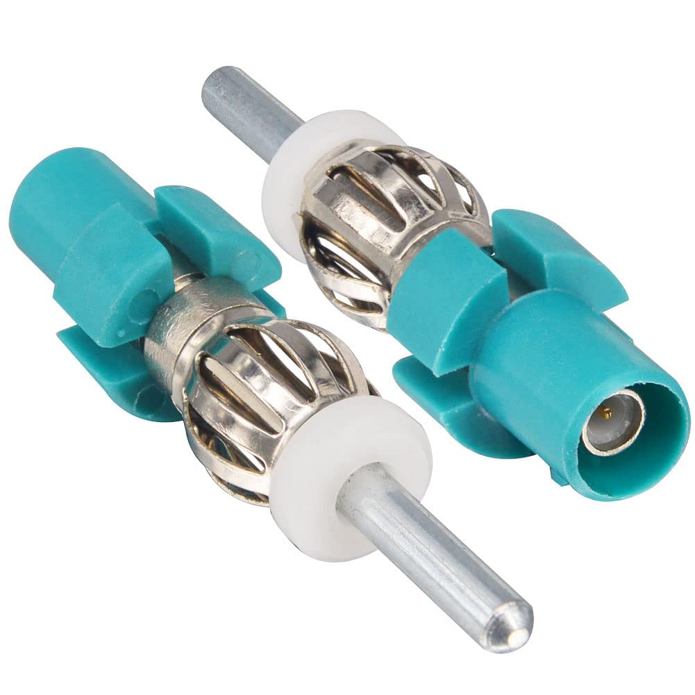 YILIANDUO Fakra to Din ISO DAB Audio Aerial Adaptor Fakra Z to DIN ISO Connector Universal Vehicle Truck SUV Car Audio Head Unit Radio Stereo Receiver Antenna Pack of 2