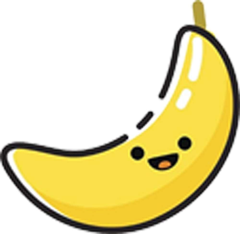 amazon com happy cute kawaii fruit cartoon emoji banana vinyl decal sticker 4 wide arts crafts sewing happy cute kawaii fruit cartoon emoji banana vinyl decal sticker 4 wide