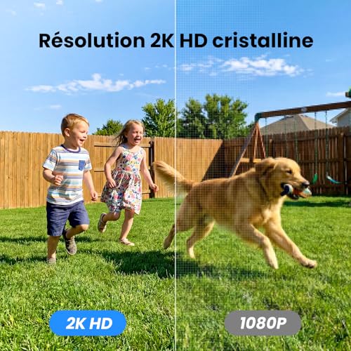 GALAYOU 2K Camera Surveillance WiFi Exterieure sans Fil - Camera Exterieur sans Fil Solaire, 2.4GHz, 360° PTZ Suivi, PIR + Alarme Sonore/Lumière, Audio Bidirectionnel, Vision Nocturne Couleur, IP65