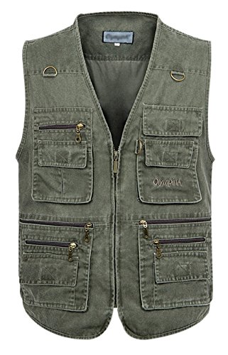 UPC 710280469144, Gihuo Men&#39;s Casual Outdoor Leisure Lightweight Pockets Fishing Photo Journalist Hunting Vest Plus Size (X-L, Army Green)