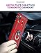 BestShare for Samsung Galaxy A30 / A20 Case & Tempered Glass Screen Protector, Rugged Hybrid Armor Anti-Scratch Shockproof Kickstand Cover Compatible Magnetic Car Mount Grip, Red