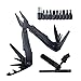 12-in-1 Multitool Pliers Survival Knife GOYIKI Multi-Purpose Pocket Tool Kit with Knife Fire Starter Screwdriver Bit Set Nylon Sheath Durable Black Stainless Steel for Camping, Fishing, Hunting