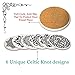 Coaster for Drinks by OMBAK, Extra Large and Absorbent, Ornamented with 6 Timeless Unique Celtic Knots to Accent Any Decor, Set of 6 with Holder for Living Room Kitchen Or Office