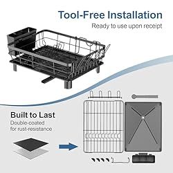 GSlife 2 in Set of Dish Drying Rack and Sink Caddy
