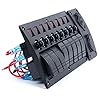 Amarine-made-8-Gang-Red-LED-Indicators-Rocker-Circuit-Breaker-Waterproof-Marine-Boat-Rv-Switch-Panel-Combined-with-Dual-USB-12v-Power-Adapter-Panel-PN-CB8-R-CB1S1S2