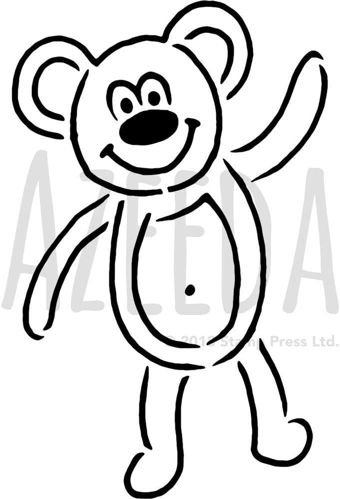 Groß A2 'Teddybär' Wandschablone / Vorlage (WS00015844): Amazon.de