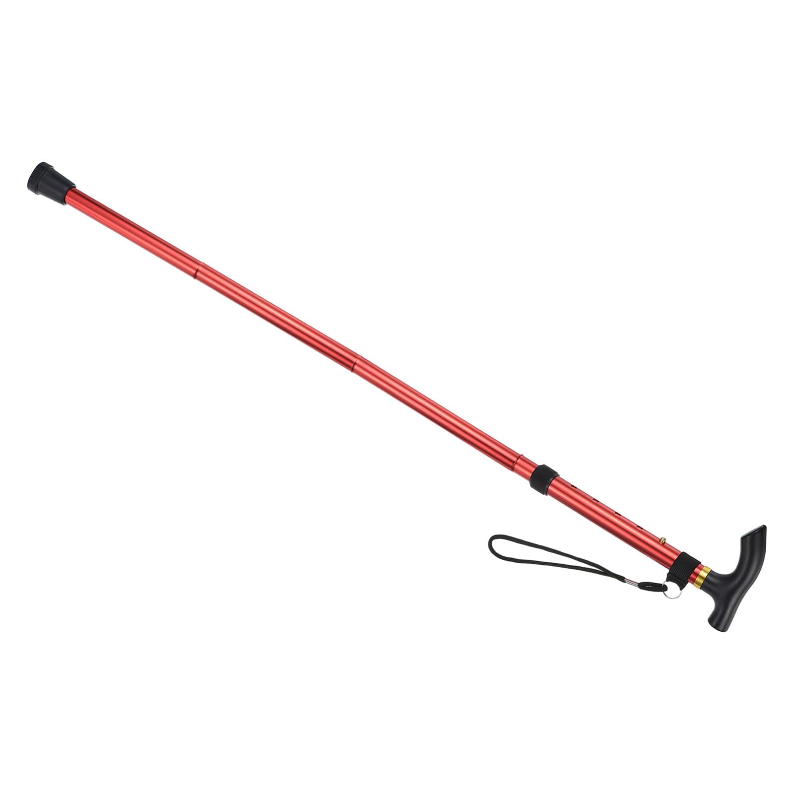 M METERXITY Trekking Poles - Collapsible Hiking Walking Sticks, Telescopic & Folding, Apply to Men Women Walking Backpacking (33-37", Red)