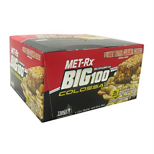 MET-Rx Big 100 Colossal Peanut Butter Caramel Crunch 9- 3.52 oz (100g) bars