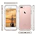 ULAK Clear Case for iPhone 8 Plus, iPhone 7 Plus Protective Soft Cover with Reinforced Frame Slim TPU Gel Case for Apple iPhone 7 Plus/8 Plus [Larger Screen Size], Clear Back&Gold Frame
