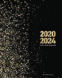 2020-2024 Five Year Planner-Gold Glitter: 60 Months Calendar, 5 Year Monthly Appointment Notebook, A by Ariana Planner
