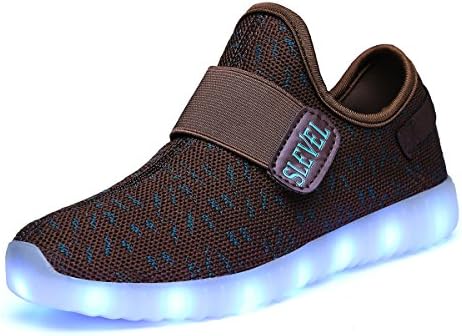 SLEVEL Breathable LED Light up Shoes Flashing Sneakers for Kids Boys Girls