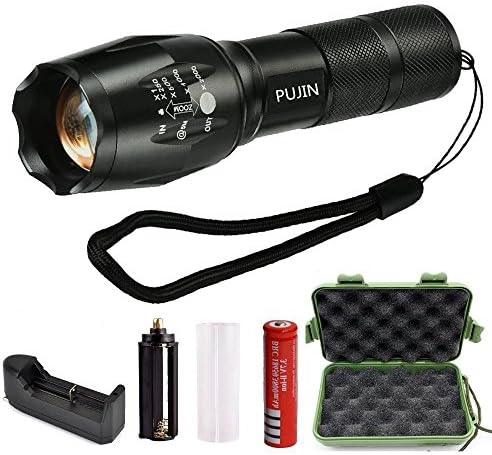LED Flashlight Torch Adjustable Focus Zoomable Mini Generic , Super Bright - Sturdy and Durable Aluminium Structures - Water Resistant Lighting Lamp Torch For Hiking, Camping