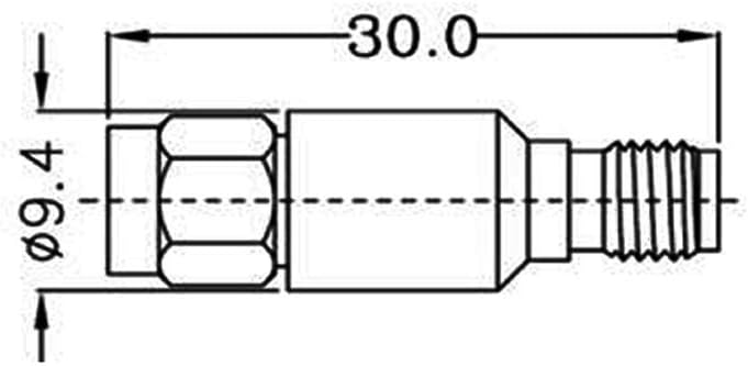 BECEN 3db 2W 2 watt attenuator SMA 3dB male to female attenuator DC-6Ghz for lab, 30 mm x 8 mm - Image 4