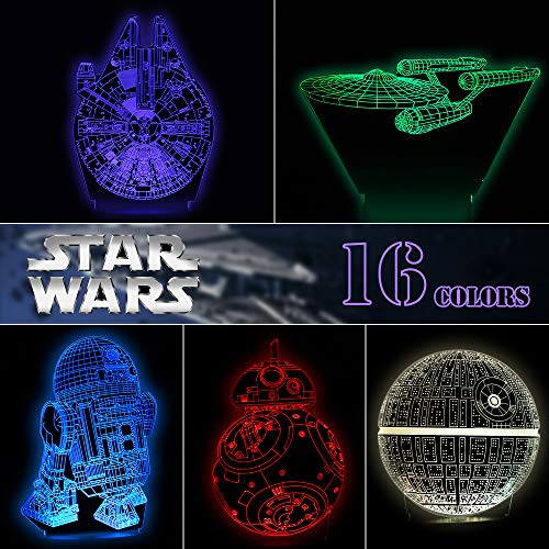 Star Wars Lampe 3d Illusion Veilleuse 5 Pieces 3d Lampe Avec Cable De Charge Et 4 Mode Flash 16 Couleurs Changeantes Cadeaux Parfaits Pour Les Enfants Et Les Fans De Star Wars Nanoblog