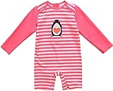 Little Girl UPF 50+ Rainbow One Piece Lightweight Surf Suit Sunsuit,Pink(Fulfilled By Amazon),18-24 Months