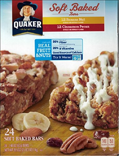 Quaker Soft Baked Banana Nut & Cinnamon Pecan Bars 24 Ct.